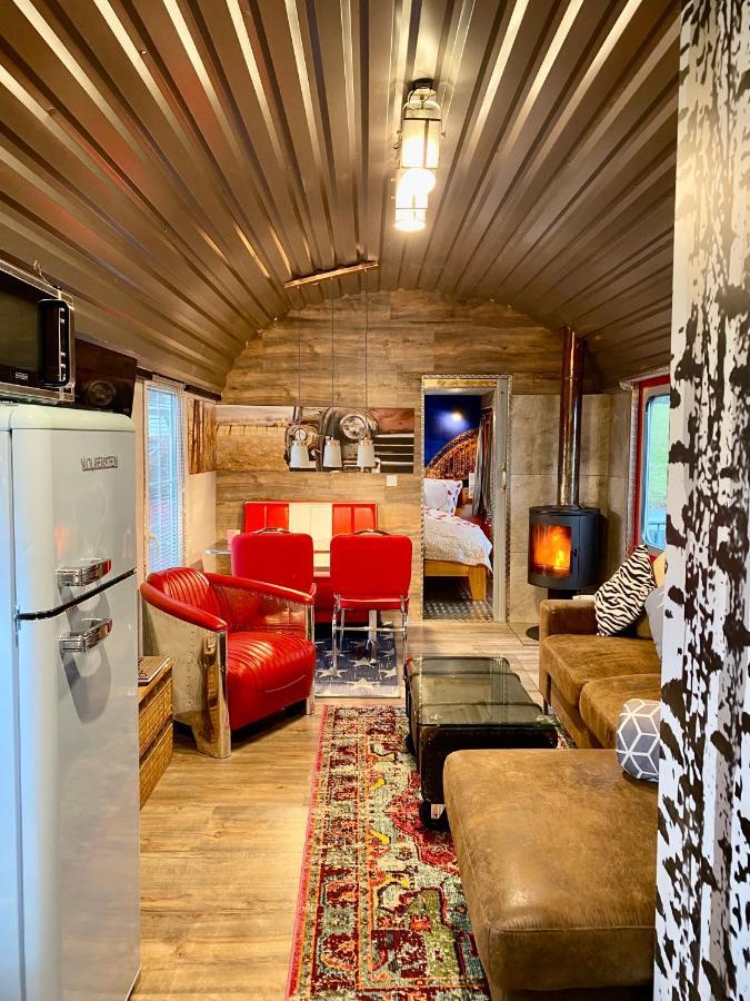 Gleis 2, Waggon Mit Ofen, Optional Mit Whirlpool Und Sauna Dahlem  Εξωτερικό φωτογραφία